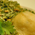 Cilantro Lime Chicken Ravioli in Pesto